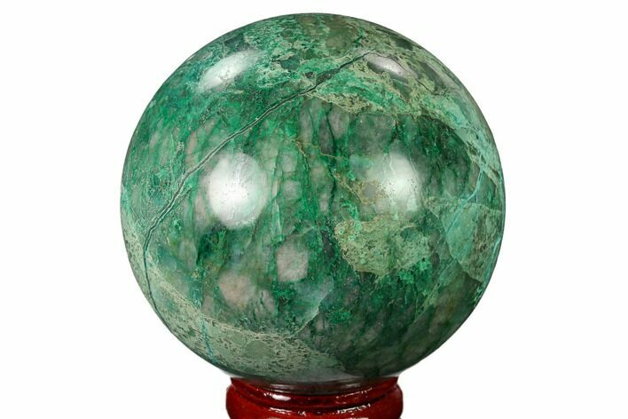Polished Chrysocolla and Malachite Sphere - Bagdad Mine, Arizona #167665